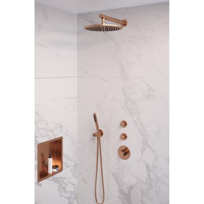 Thermostatisch Inbouwdoucheset Brauer Copper 30 cm Hoofddouche Wandarm Staafhanddouche Koper Brauer