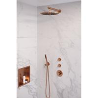 Thermostatisch Inbouwdoucheset Brauer Copper 30cm Hoofddouche Wandarm Staafhanddouche Koper - thumbnail