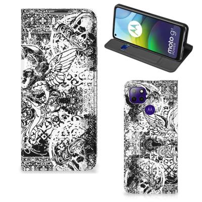Mobiel BookCase Motorola Moto G9 Power Skulls Angel Mobiel BookCase Motorola Moto G9 Power Skulls Angel