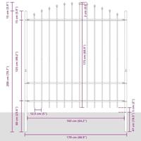 Tuinhek Wit 170 x 215 cm Gepoedercoat staal - thumbnail