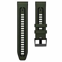By Qubix - leer + siliconen bandje - Groen - Compatible met Garmin Tactix 8-51mm - Compatible Garmin bandje - thumbnail