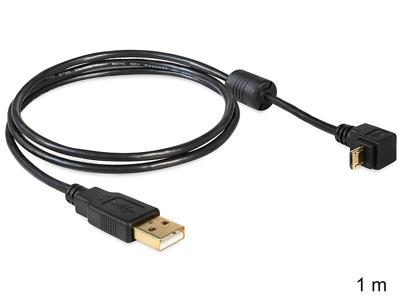 Delock 83148 USB-kabel USB 2.0 USB-A stekker, USB-micro-B stekker 1.00 m Zwart