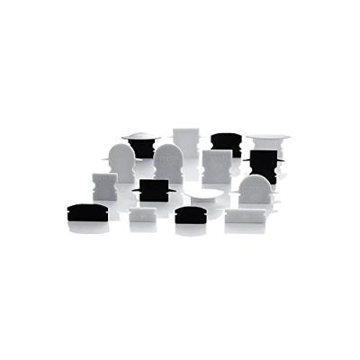 Deko Light 979512 Endkappe R-AU-01-12 Set 2 Stk, Schwarz Profieleindkap Kunststof (l x b x h) 18 x 6 x 14.5 mm 1 stuk(s)