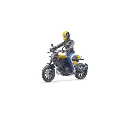 Bruder Bworld scrambler ducati met speelfiguur Bruder Bworld scrambler ducati met speelfiguur