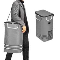 Boodschappentrolley, grijs, met koelvak, tas afneembaar - thumbnail