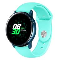 Monochroom siliconen band voor het toepassen van Samsung Galaxy Watch actieve 20mm (Teal) - thumbnail