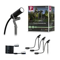 Paulmann Plantini 94156 Verlichtingssysteem Plug&Shine LED-tuinspot uitbreidingsset Set van 3 stuks LED 7.5 W Warmwit Antraciet - thumbnail