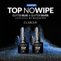 Claresa top coat no wipe glitter silver 5ml - thumbnail