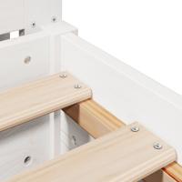 Bedframe zonder matras massief grenenhout wit 160x200 cm - thumbnail
