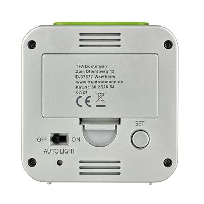 TFA Dostmann 60.2528.54 Wekker Zendergestuurd Zilver Alarmtijden 2