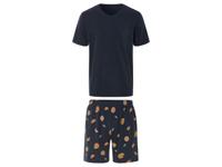LIVERGY Korte heren pyjama (Marineblauw, S) - thumbnail