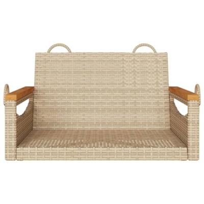 Schommelbank 63x62x40 cm poly rattan beige Schommelbank 63x62x40 cm poly rattan beige