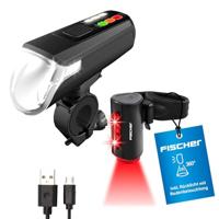 FISCHER FAHRRAD TWIN-60/30/15 Fietsverlichtingsset LED Zwart - thumbnail
