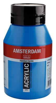Royal Talens Amsterdam Standard Series Acrylverf Pot 1000 ml - Primaircyaan 572