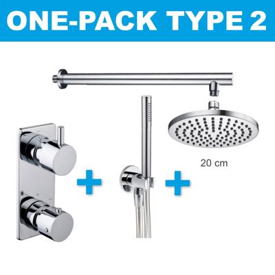 Thermostatische Inbouw Regendouche Set Wiesbaden Type 2 Wandarm 20 cm Rond Thermostatische Inbouw Regendouche Set Wiesbaden Type 2 Wandarm 20 cm Rond