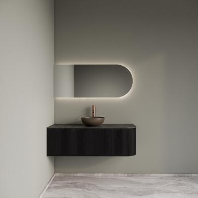 Badkamermeubelset Gliss Design Alluro 120 cm Links Black Veneer