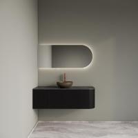 Badkamermeubelset Gliss Design Alluro 120 cm Links Black Veneer - thumbnail