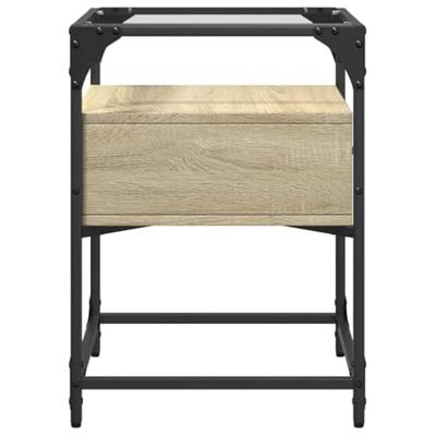 Nachtkastjes 2 st 40x40x55 cm bewerkt hout sonoma eikenkleurig