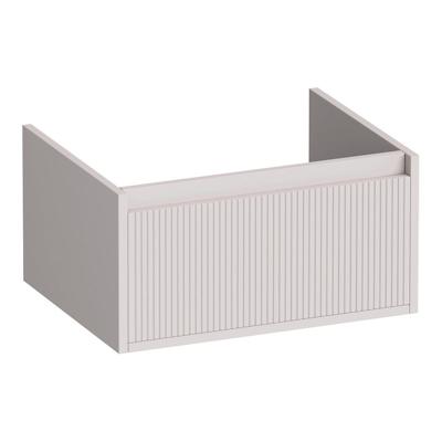 Brauer Hope Wavy - Onderkast - 60 cm - met 1 Softclose Lade Greeploos en 1 Sifon Uitsparing - Mat Zand