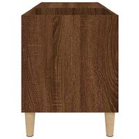 Platenkast 84,5x38x48 cm bewerkt hout bruin eikenkleur - thumbnail