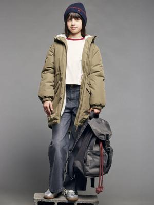 Parka met capuchon voor meisjes JONEN kaki