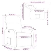 Fauteuil verstelbaar elektrisch stof crèmekleurig - thumbnail