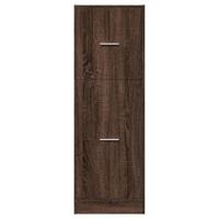 Apothekerskast 40x41x118 cm bewerkt hout bruin eikenkleurig - thumbnail