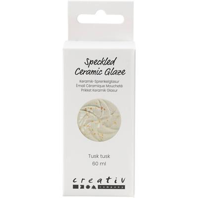 Creativ Company Gespikkeld keramiekglazuur, 999-1060 °c, dekkend, tusk tusk, 60 ml/ 1 fles