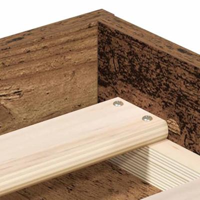 Bedframe zonder matras 140x200 cm bewerkt hout oud hout