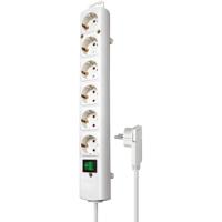 Brennenstuhl Comfort-Line Plus stekkerdoos met platte stekker 6-voudig wit 2m H05VV-F 3G1,5 - 1153320100 - thumbnail