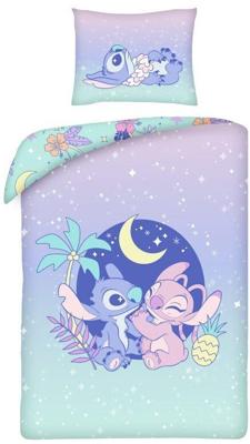Stitch en Angel Sterren Dekbedovertrek 140 x 200 cm - 70 x 90 cm - katoen