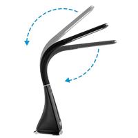 LED tafellamp - 4in1 lamp - kalender - klok - thermometer - zwart - thumbnail