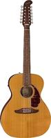 Fender Villager 12-String Aged Natural WN Tortoiseshell Pickguard 12-snarige elektrisch-akoestische westerngitaar met gigbag - thumbnail