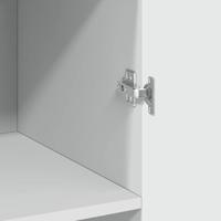 Opbergkast 70x42,5x225 cm bewerkt hout wit - thumbnail