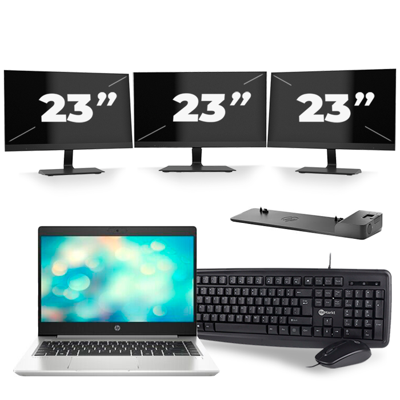 HP ProBook 440 G7 - Intel Core i5-10e Generatie - 14 inch - 8GB RAM - 256GB SSD - Windows 11 + 3x 23 inch Monitor HP ProBook 440 G7 - Intel Core i5-10e Generatie - 14 inch - 8GB RAM - 256GB SSD - Windows 11 + 3x 23 inch Monitor