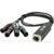 Showgear CS-4 M/3 4-kanaals 3p DMX (male) splitter via RJ45