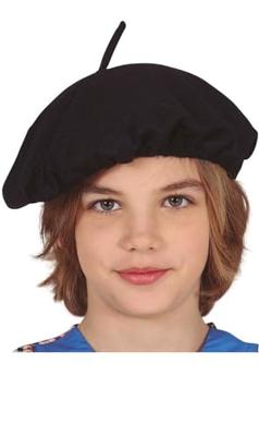Franse Baret Kind Zwart