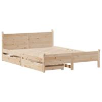 Bedframe zonder matras massief grenenhout 120x200 cm - thumbnail