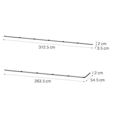 QAZQA Modern railsysteem wit 1-fase 300cm - Iconic