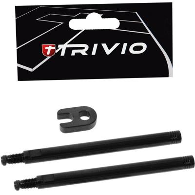 Trivio - ventielverlenger set zwart 80mm inclusief gereedschap