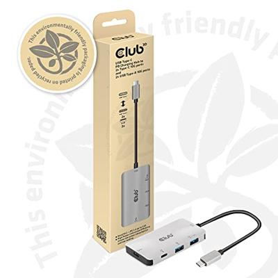 club3D USB 3.2 Gen 1 (USB 3.0) Adapter [1x USB-C stekker - 2x USB-C, USB 3.2 Gen 2 (USB 3.1)] Adapter USB 3.1 Typ C