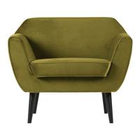 WOOOD Fauteuil 'Rocco', kleur Olijfgroen - thumbnail