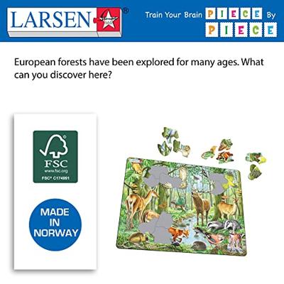 Selecta Larsen legpuzzel dieren - europese bossen, 40st. Selecta Larsen legpuzzel dieren - europese bossen, 40st.