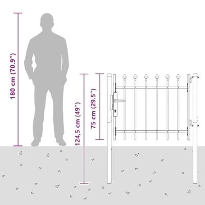 Hekpoort Grijs 100 x 75 cm Poedercoated staal