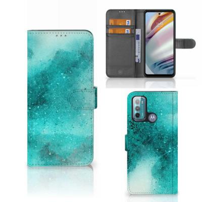 Hoesje Motorola Moto G60 Painting Blue Hoesje Motorola Moto G60 Painting Blue