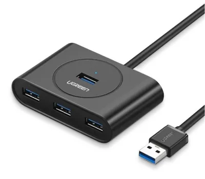 UGREEN 20290 USB-kabel USB 3.2 Gen1 USB-A stekker, USB-A bus, USB-A bus, USB-A bus, USB-A bus Zwart