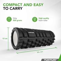Tunturi Foam roller l 33 cm l Ø 14 cm l zwart - thumbnail