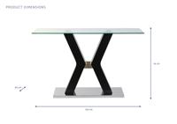 Wandtafel DKD Home Decor Zwart Hout Gehard glas Hout MDF 120 x 40 x 76 cm - thumbnail