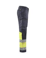 Blåkläder Werkbroek met stretch High-Vis 15511811 | Medium Grijs/High-Vis Geel | Maat 64 - 7330509675113 - thumbnail