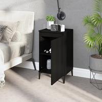 Nachtkastjes 2 st 40x35x70 cm bewerkt hout zwart - thumbnail